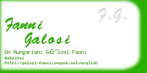 fanni galosi business card